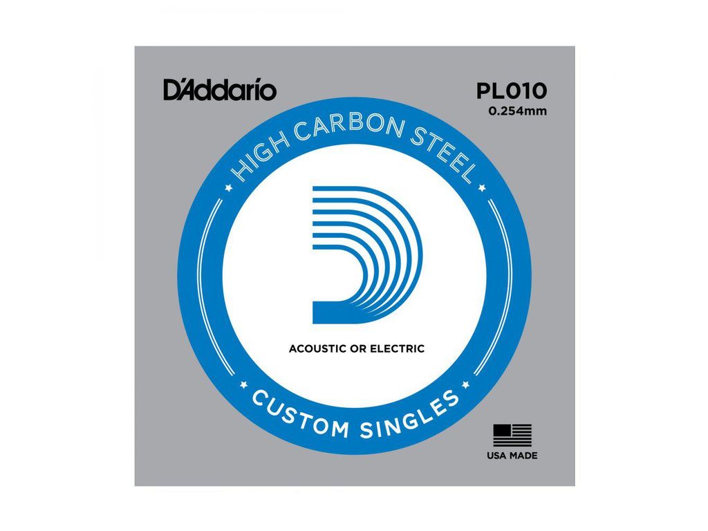 Corda singola per chitarra acustica / elettrica D'Addario 010