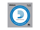 Corda singola per chitarra acustica / elettrica D'Addario 010