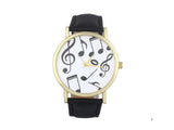 Orologio a tema musica - note musicali Nero