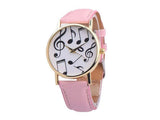 Orologio a tema musica - note musicali Rosa