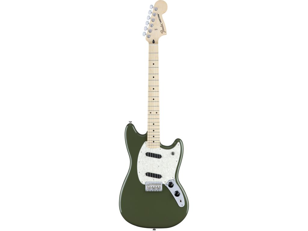 Fender Mustang MN Olive Chitarra elettrica verde