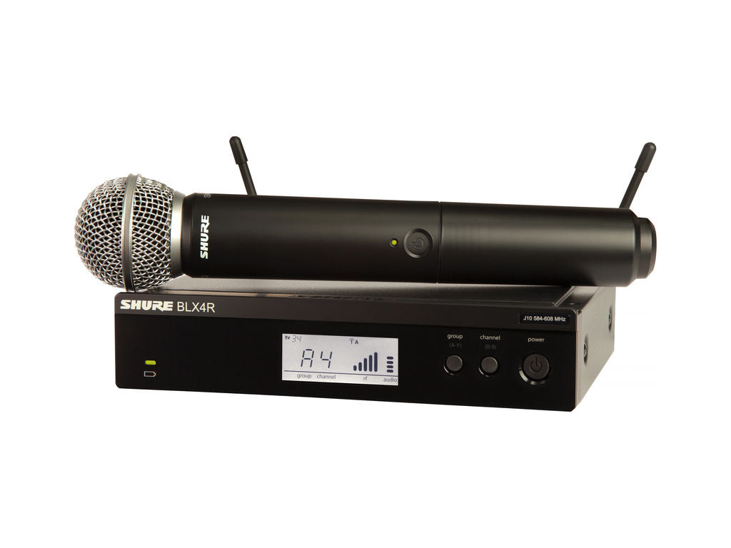 Shure BLX24RE / SM58 Radiomicrofono wireless palmare per voce montabile a rack