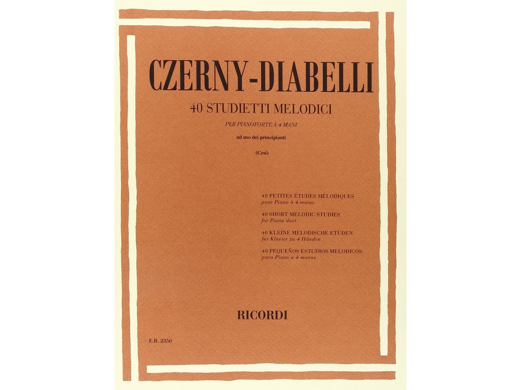 Czerny - Diabelli - 40 Studietti melodici per pianoforte a 4 mani