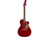 Fender Newporter Player Candy Apple Red Chitarra acustica elettrificata rossa