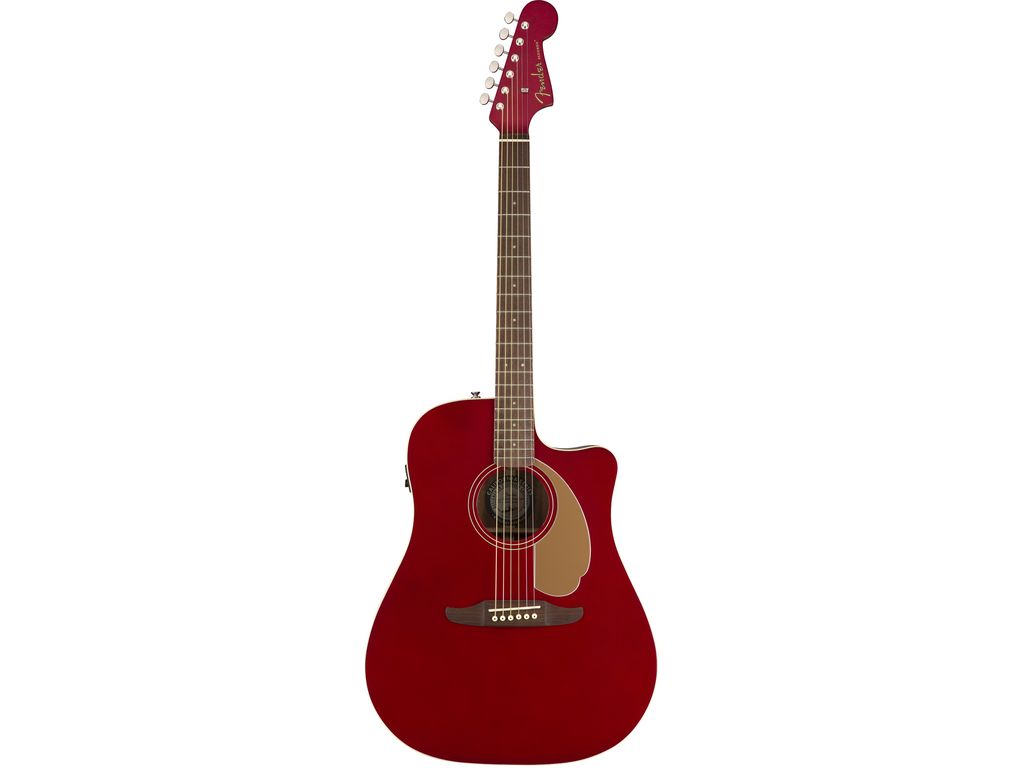 Fender Redondo Player Candy Apple Red Chitarra acustica elettrificata rossa