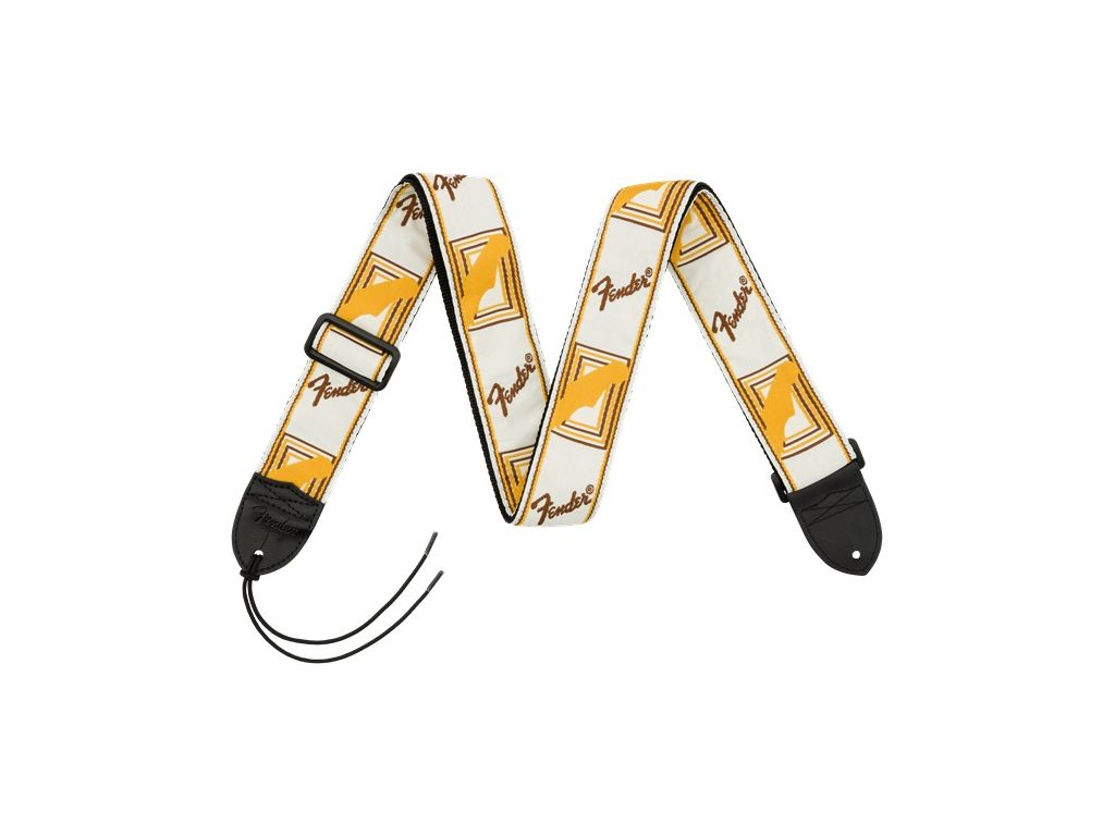 Fender Monogrammed Strap White/Brown/Yellow Tracolla per chitarra