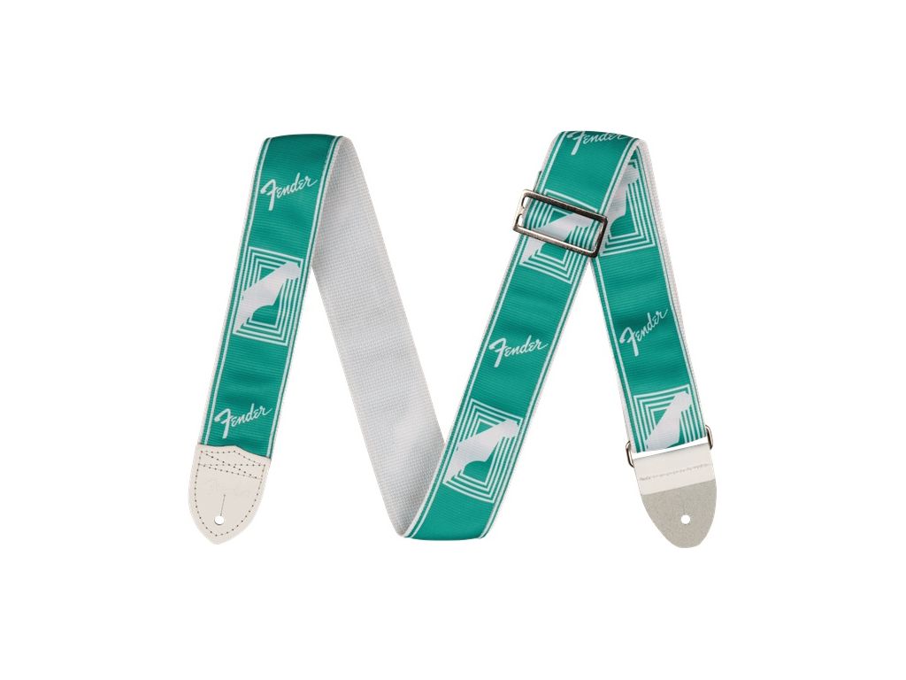 Fender Custom Monogrammed Strap Sea Foam Green Tracolla per chitarra