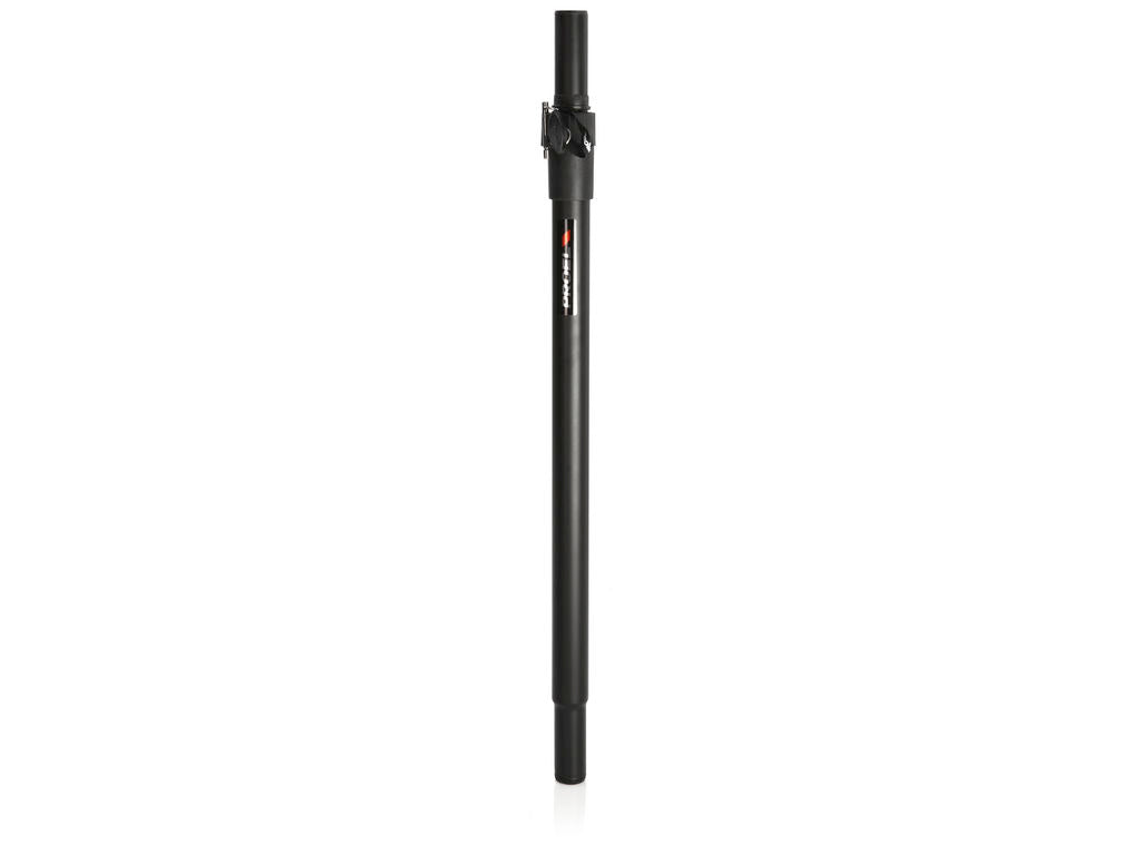 Supporto distanziatore subwoofer regolabile in acciaio, altezza 82-132 cm, capacità 50 kg, colore nero opaco