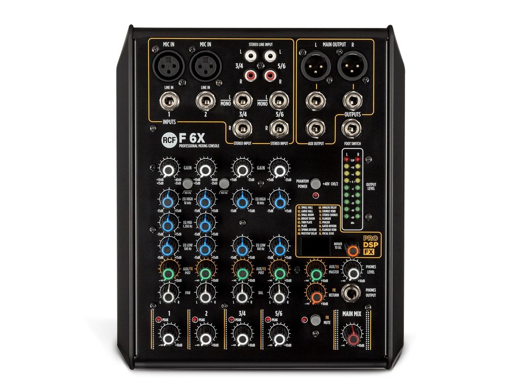 RCF F6X Mixer 6 canali con effetti
