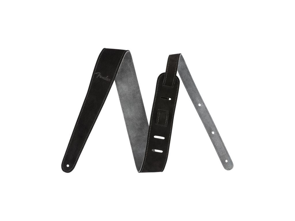 Fender Reversible Suede Strap Black/Gray Tracolla per chitarra Nera/Grigia