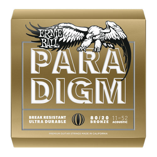 Ernie Ball 2088 Paradigm 80/20 Bronze Light Muta di corde per chitarra acustica 011-52