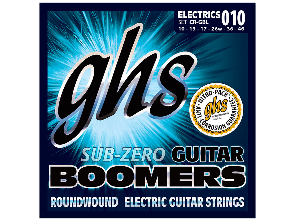 GHS CR-GBL SUB-ZERO BOOMERS Muta di corde per chitarra elettrica Light 010-046