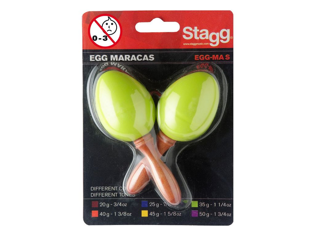 Stagg EGG-MA S/GR Green Uova Maracas in plastica