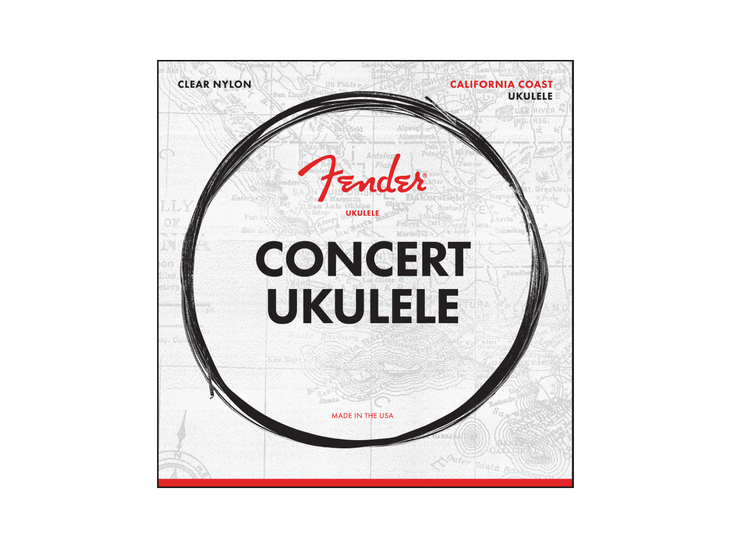 Fender California Coast Muta di corde per Ukulele concerto