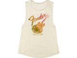 Fender Starcaster Women's Sleeveless T-Shirt Natural S Canotta