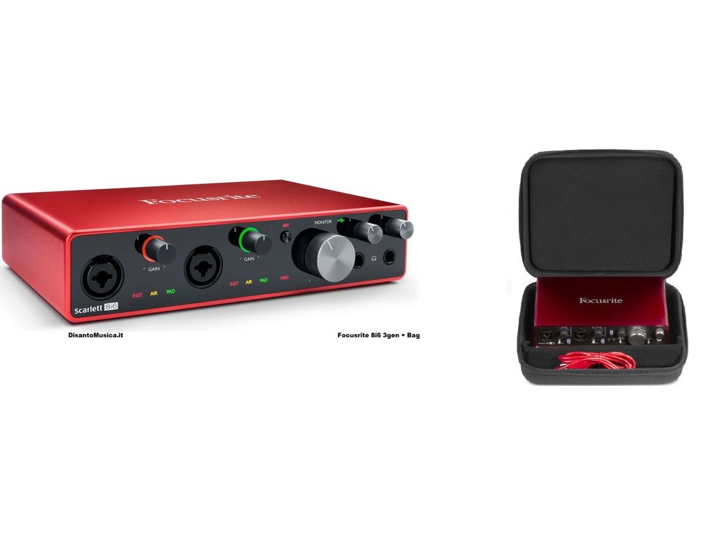 Focusrite Scarlett 8i6 (3rd Gen) Scheda audio USB + Bag
