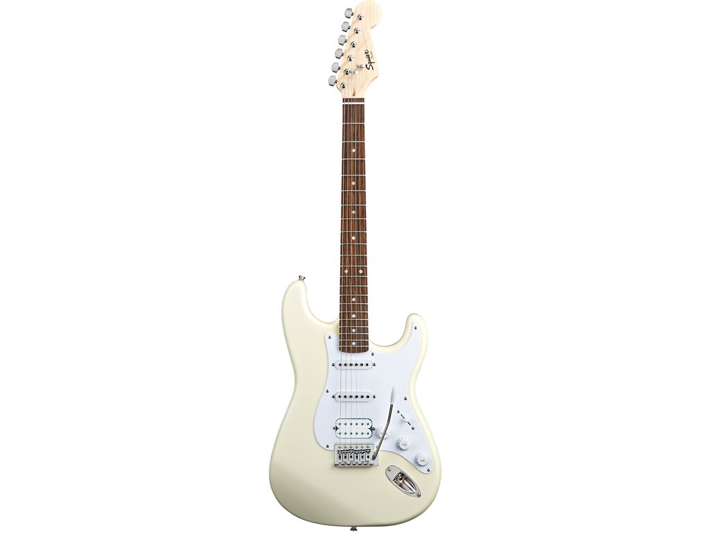 Fender Squier Bullet Stratocaster HSS White con tremolo Chitarra elettrica bianca