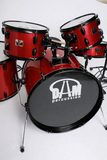 Batteria Acustica Cassa 22" Completa 5 pezzi Rossa
