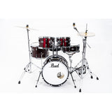 Pearl Roadshow RS585BC C91 Jet Black Batteria acustica completa con piatti 3 Sabian nera