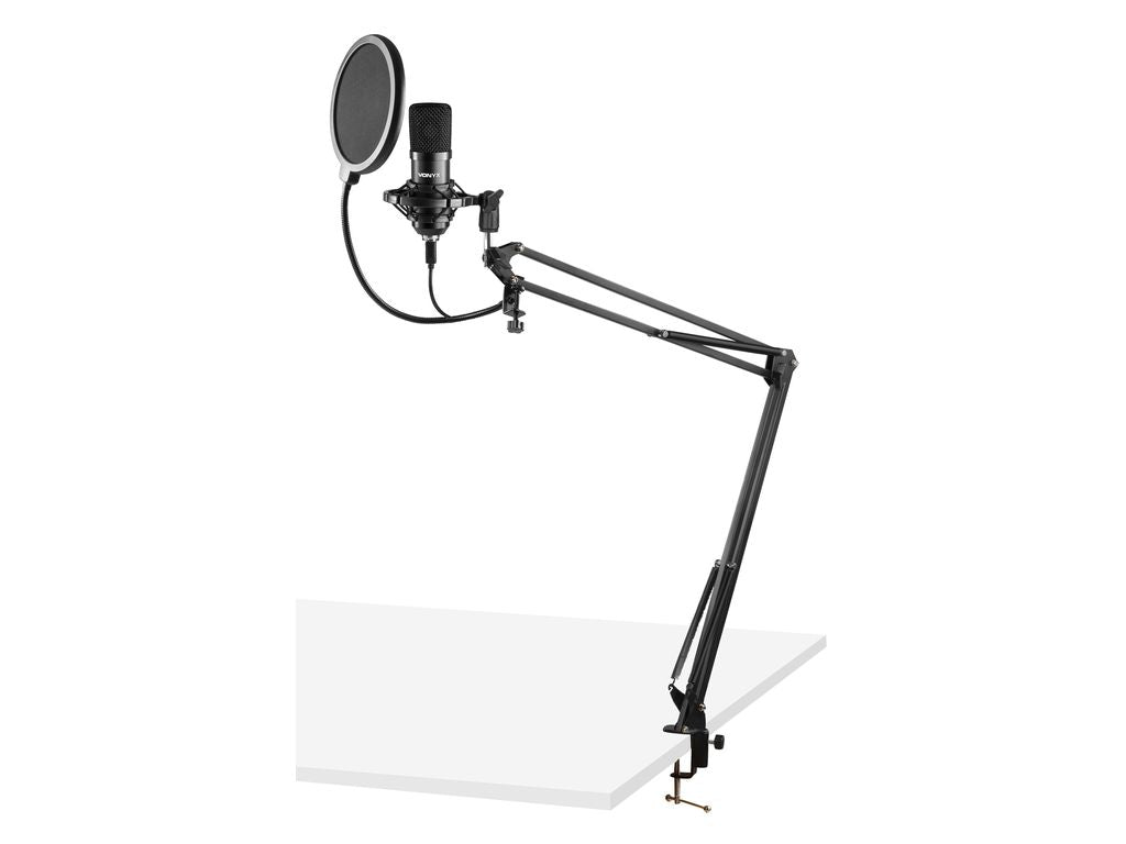 VONYX CMS300B Studio USB Black Set microfono a condensatore USB con accessori