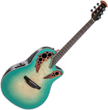 Ovation CE44X-9B-G Celebrity Elite Plus Mid Cutaway Mintburst Chitarra Acustica Elettrificata