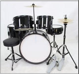 Batteria Acustica Junior 5 pezzi per bambini - Nera