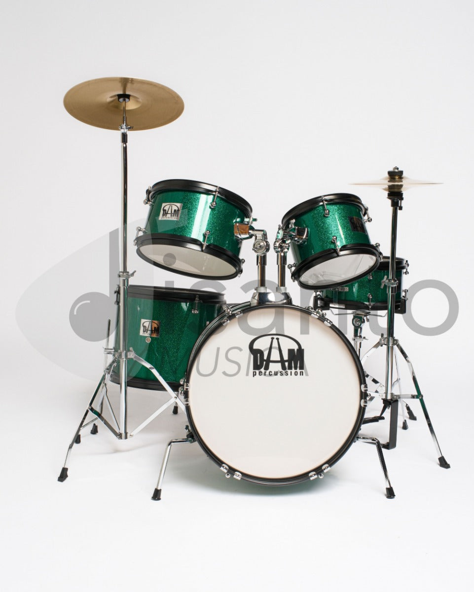 Batteria acustica per bambini 5 pezzi Dam JB J1049 Acid Green