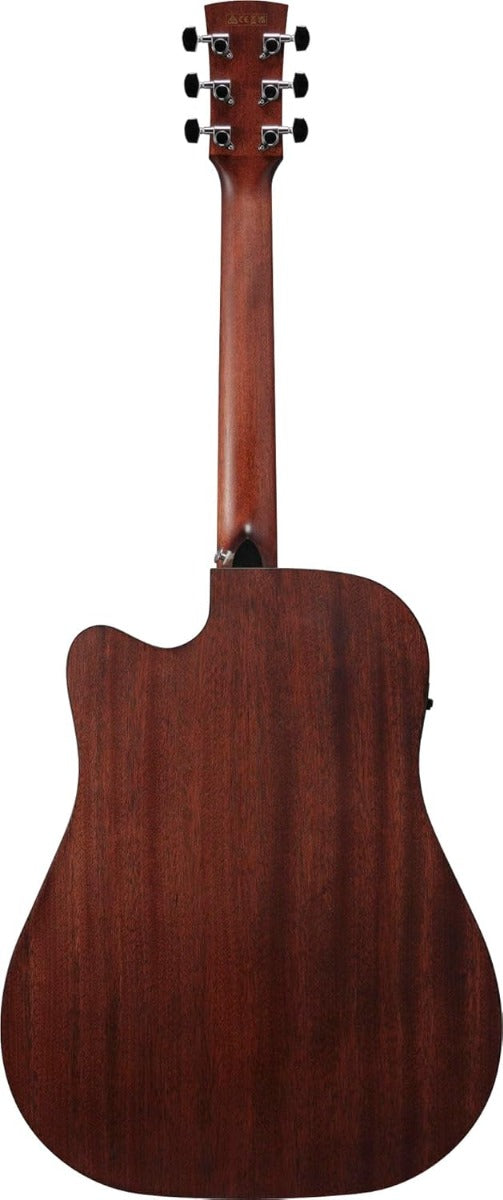 IBANEZ AW247CE-WKH Open Pore Black Chitarra Acustica