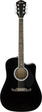 Fender FA125CE Black Chitarra acustica elettrificata nera
