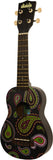 KALA MK-SBPAISLEY Ukadelic Black Paisley Ukulele soprano