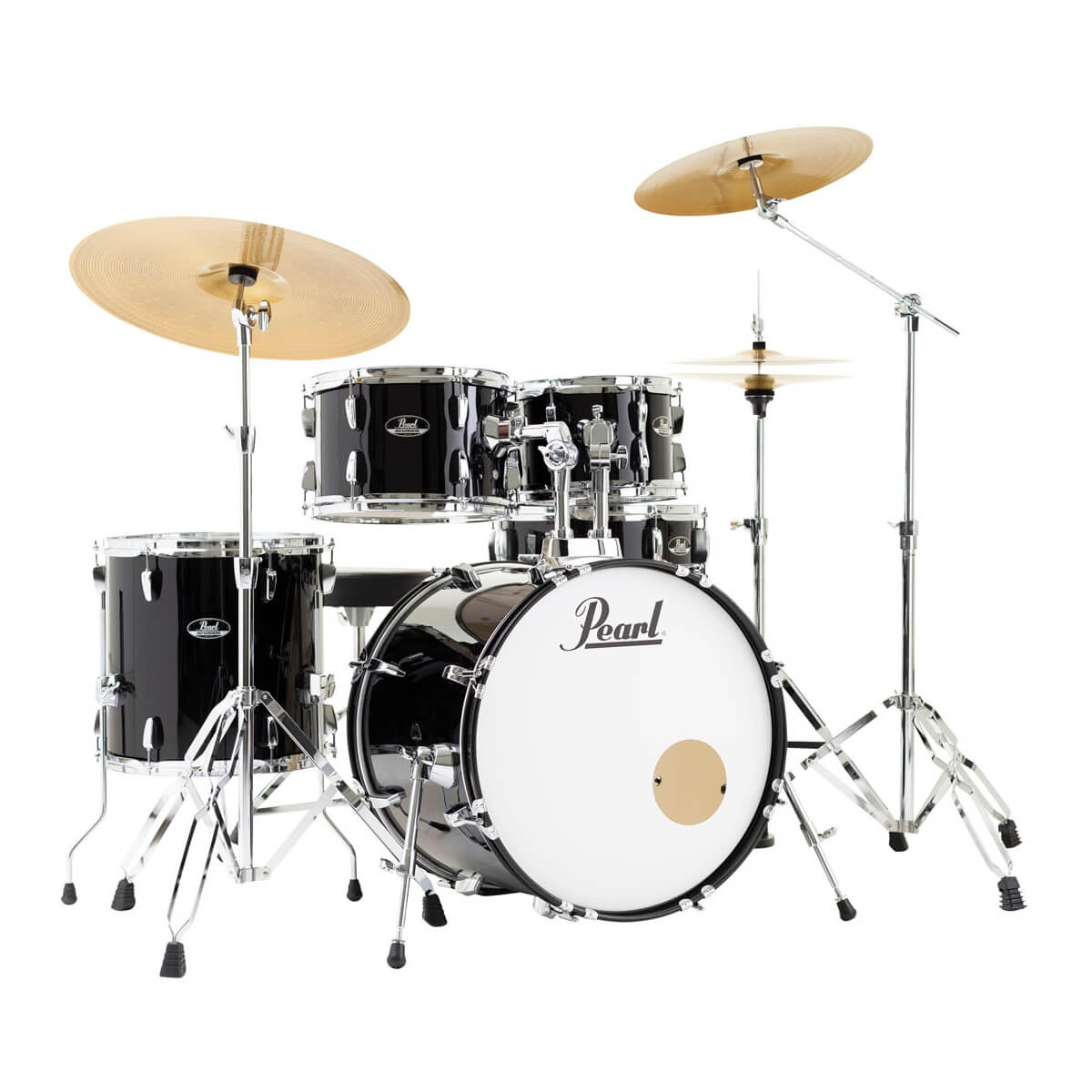Pearl Roadshow RS525SBC C 31  Jet Black Batteria acustica con piatti Sabian e sgabello