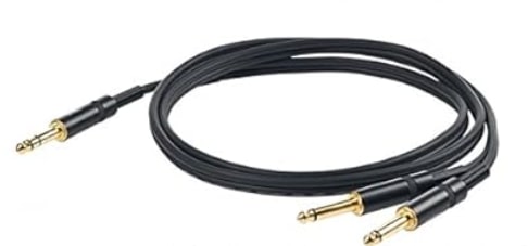 Proel CHLP210LU15 jack stereo 6,3mm - 2x jack mono 6,3mm da 1,5mt