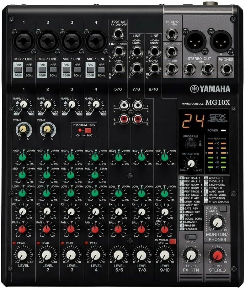 Yamaha MG10X Mixer 10 canali con effetti