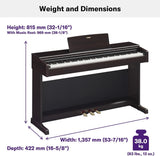 YAMAHA YDP145 Arius Black Pianoforte digitale Nero