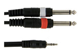 GEWA Basic line Cavo 1x Jack stereo 3,5 mm - 2x Jack mono 6,3 mm