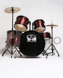 DAM P2211ARD Batteria Acustica Professionale Cassa 22" - Hardware e piatti inclusi - Sparkle Red