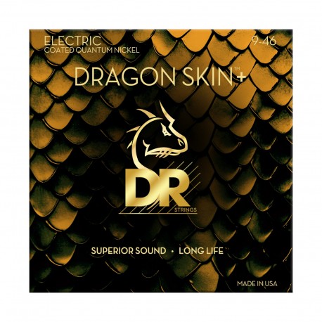 DR STRINGS Deq-9/46 Dragon Skin+ Muta di corde per chitarra elettrica 9-46