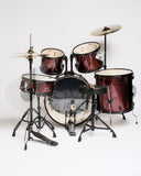 DAM P2211ARD Batteria Acustica Professionale Cassa 22" - Hardware e piatti inclusi - Sparkle Red