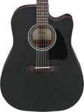IBANEZ AW247CE-WKH Open Pore Black Chitarra Acustica