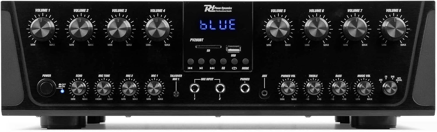 POWER DYNAMICS PV280BT 8CH Ampli System 8x100W BT