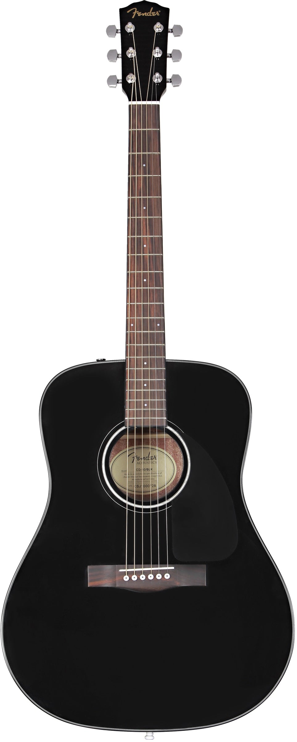 Fender CD60 V3 Black Chitarra acustica nera