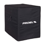 Proel Cover S12 Copertura in nylon per subwoofer S12, resistente all'acqua, con accesso laterale e logo Proel, protegge da polvere e graffi