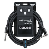 Cavo jack angolato BOSS da 3 metri, colore nero, per chitarra e basso, con connettori di alta qualità e design accattivante