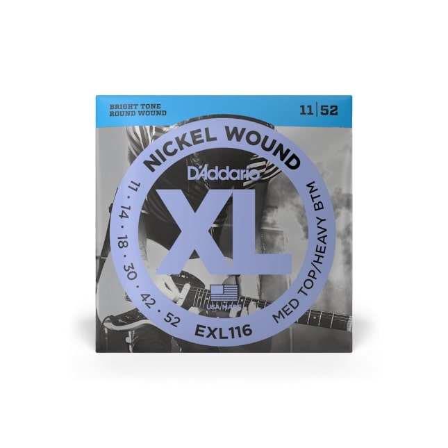 D&rsquo;Addario EXL116 per chitarra elettrica, Nickel Wound, Medium Top/Heavy Bottom, 11-52