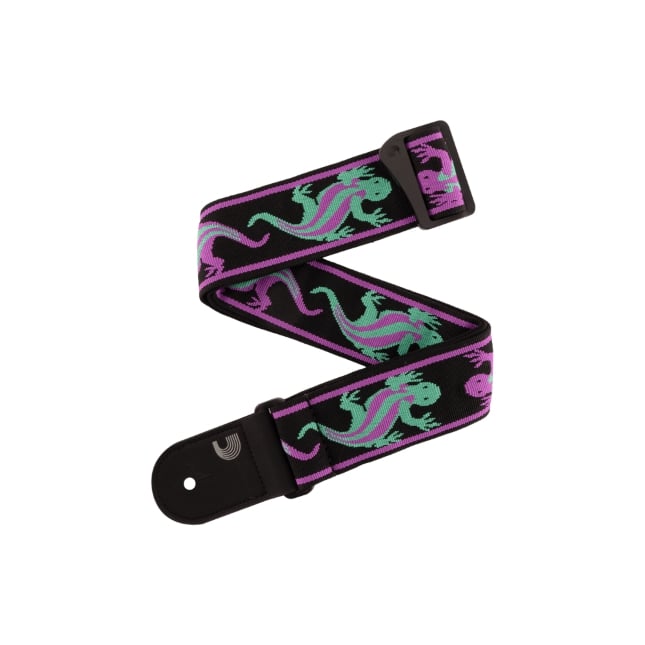 D'Addario Tracolla Planet Waves vintage, Lizards Green/Purple