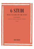 Ricordi - 6 Studi Per L'Esame Di Viii Anno Di Pianoforte