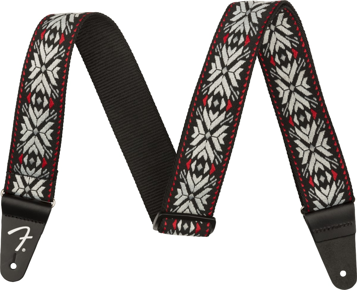 FENDER Tracolla Pasadena Woven Straps Red Snowflake