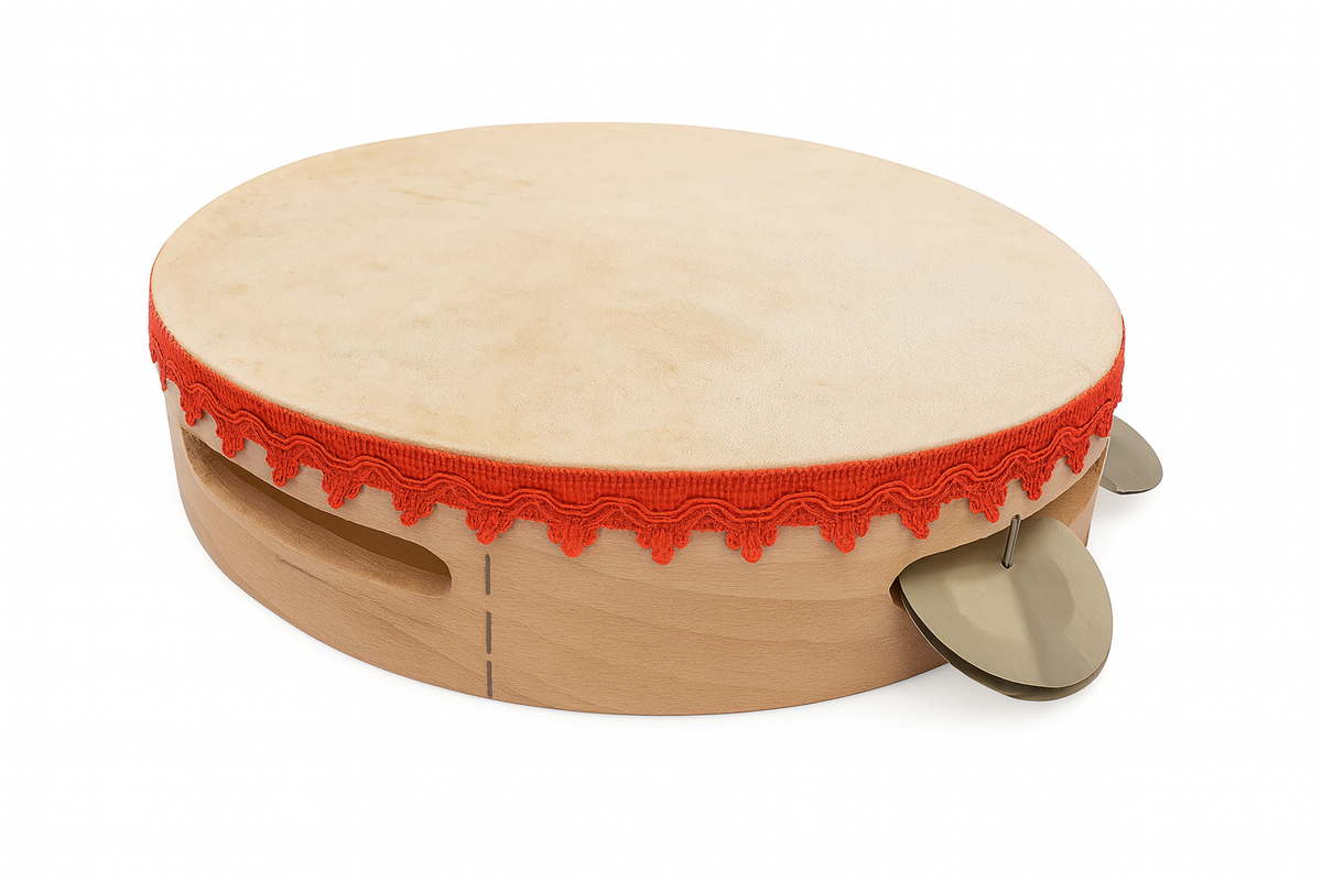 Tamburello in Pelle Diametro 40 Rosso