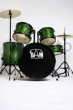DAM DPB522GR Batteria Acustica Professionale Cassa 22" - Hardware e piatti inclusi - Sparkle Green