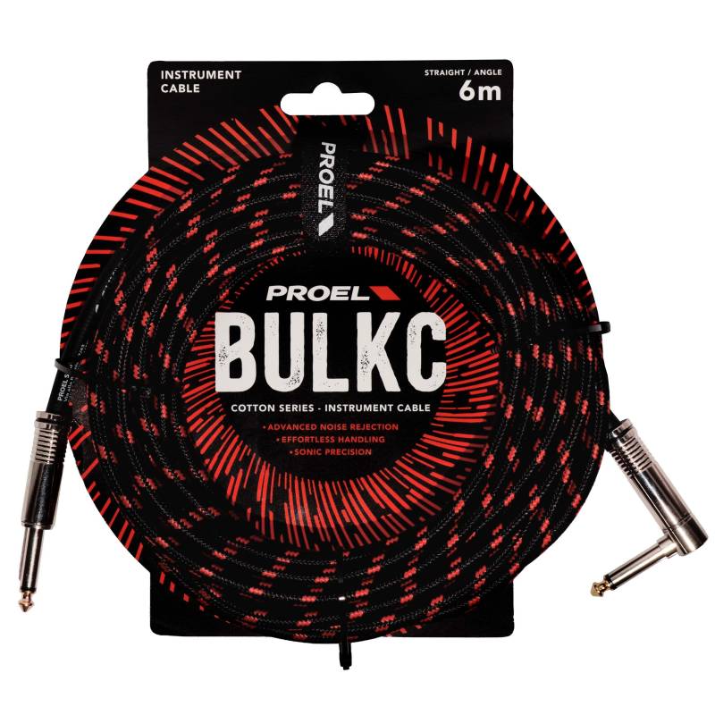 PROEL BULK120CLU6BR Cavo per strumenti 6mt Nero e Rosso